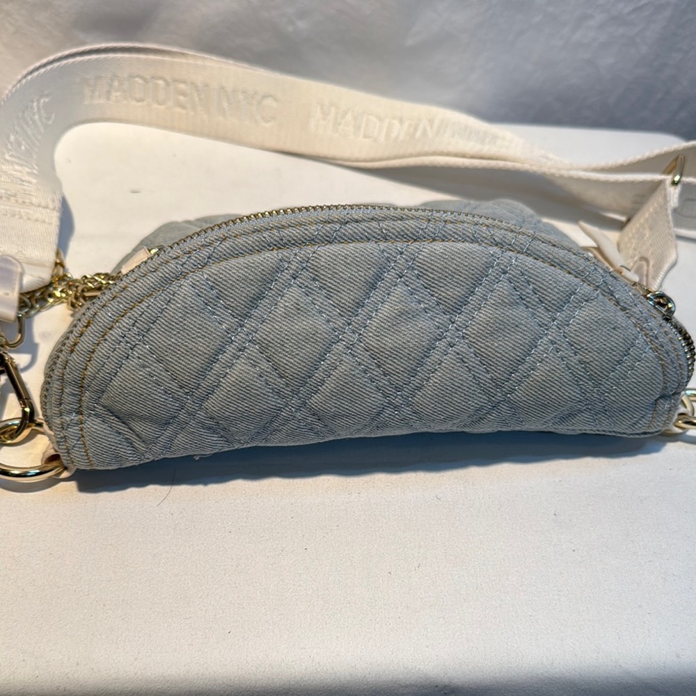 Quilted Blue Crossbody Bag - Picture 5 of 12